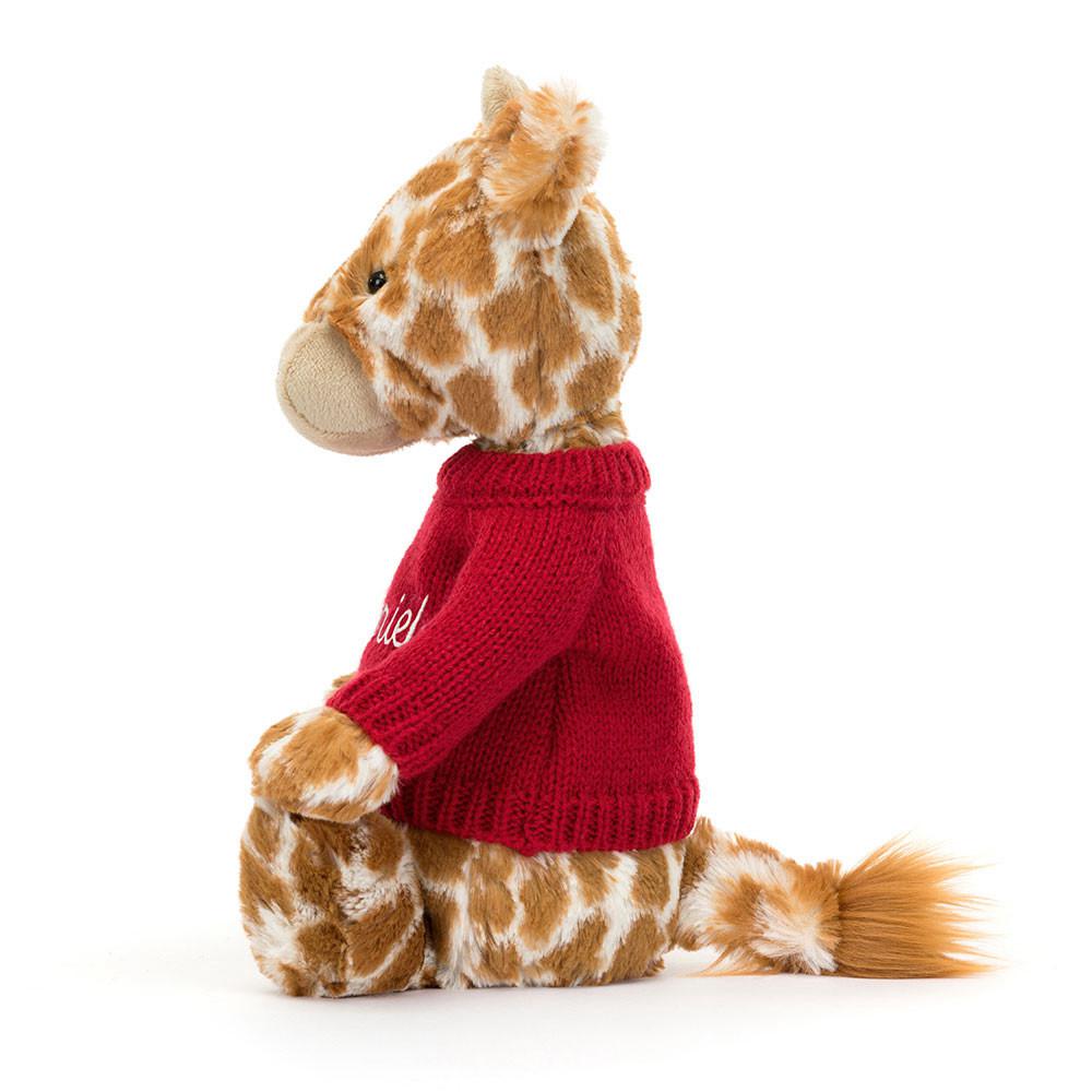 Discover Jellycat Bashful Giraffe with Personalised Jumper 31cm x 12cm x 9cm Naranjas | México  3069ZXMUC