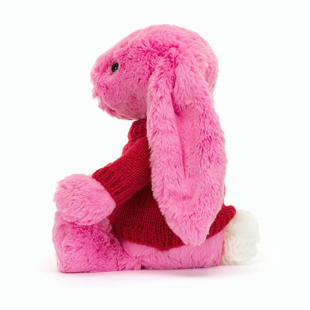 Discover Jellycat Bashful Hot Bunny with Personalised Jumper 31cm x 12cm x 9cm Rosas | México  0134BUSKY