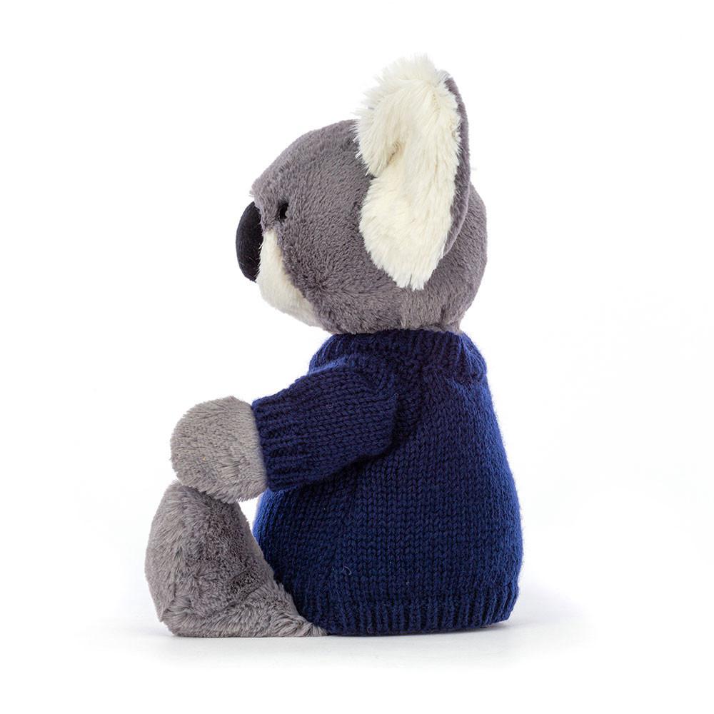 Discover Jellycat Bashful Koala with Personalised Navy Jumper 31cm x 12cm x 9cm Grises | México  5738XVRBI