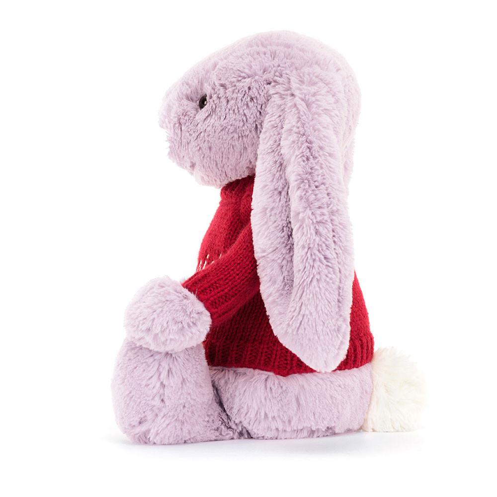 Discover Jellycat Bashful Lilac Bunny with Personalised Jumper 31cm x 12cm x 9cm Morados | México  9245UWILG