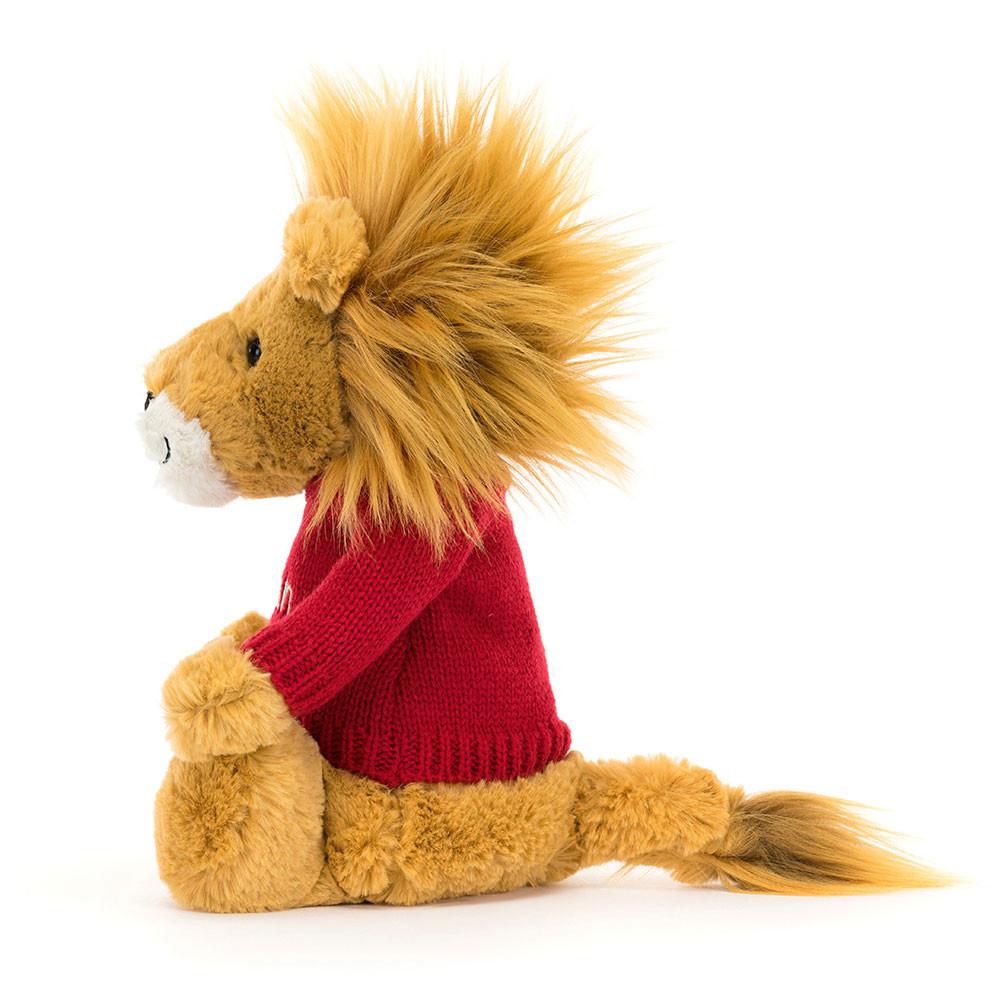 Discover Jellycat Bashful Lion with Personalised Jumper 31cm x 12cm x 9cm Amarillos | México  4571WECLT