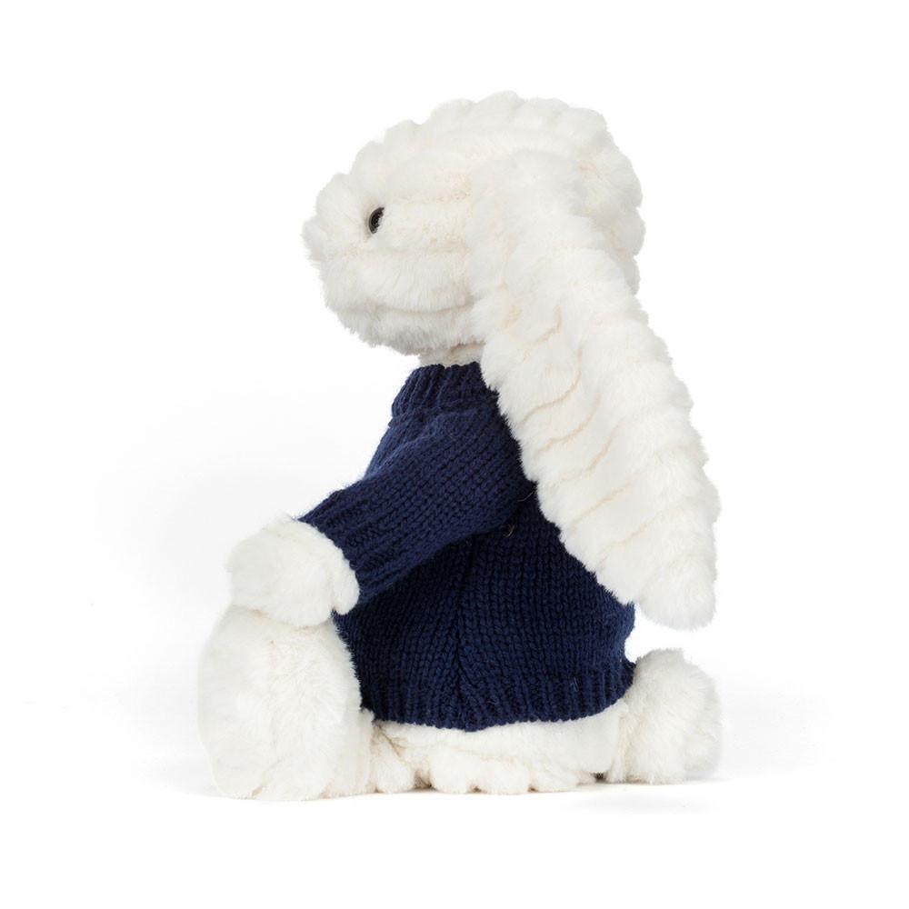 Discover Jellycat Bashful Luxe Bunny Nimbus with Personalised Navy Jumper 31cm x 12cm x 9cm Blancos | México  8937MDZKG