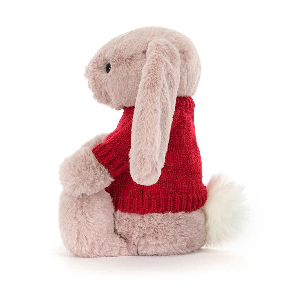 Discover Jellycat Bashful Luxe Bunny Rosa with Personalised Jumper 31cm x 12cm x 9cm Rosas | México  3180PXCWD