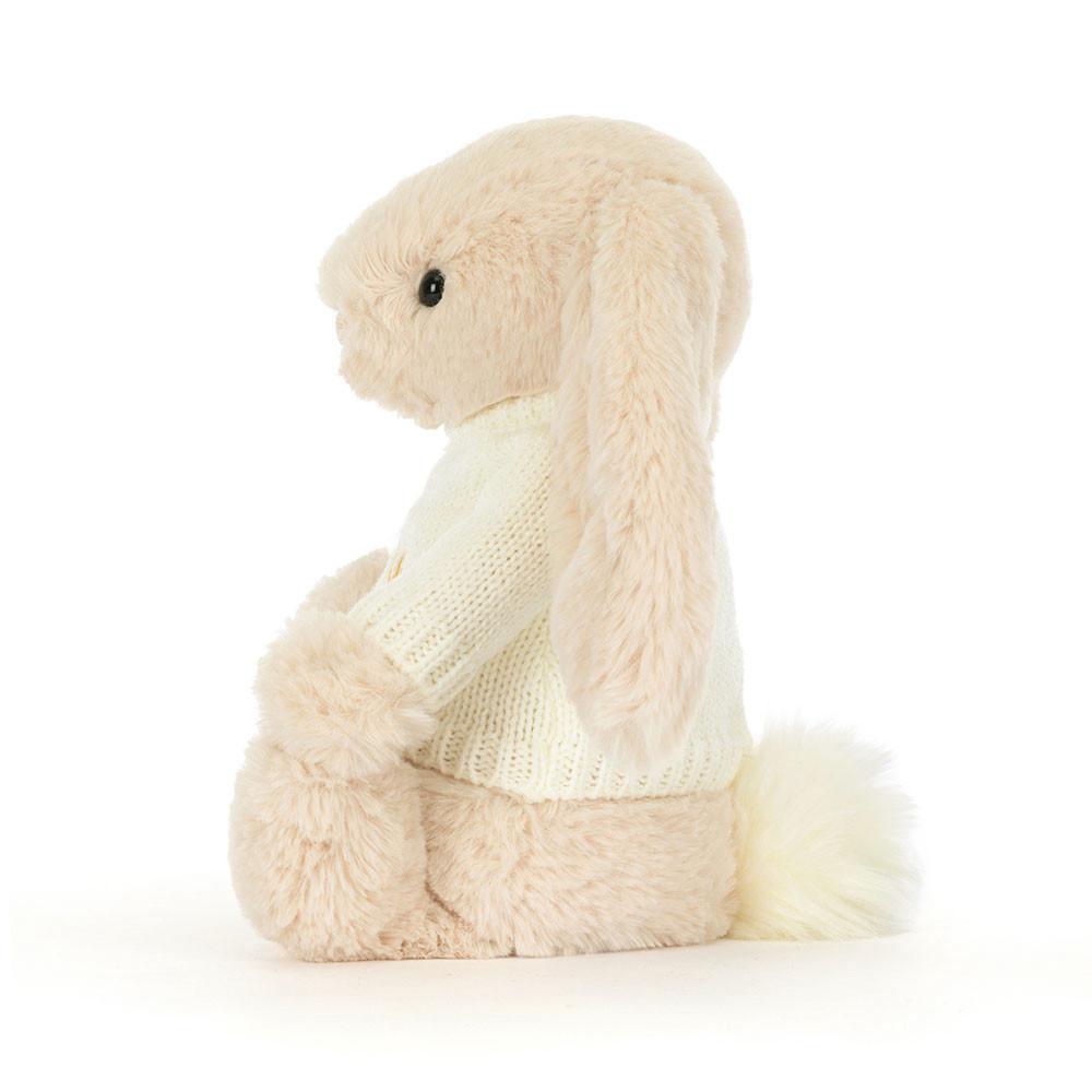Discover Jellycat Bashful Luxe Bunny Willow with Personalised Cream Jumper 31cm x 12cm x 9cm Beige | México  4178KQDVF