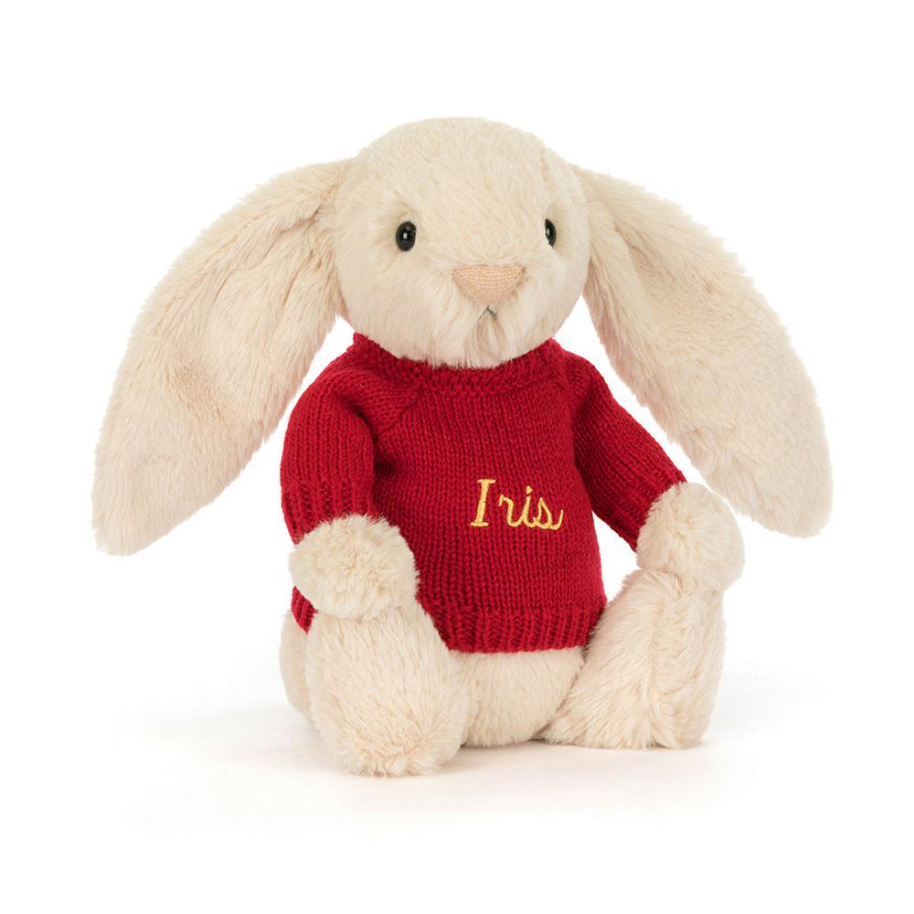 Discover Jellycat Bashful Luxe Bunny Willow with Personalised Jumper 31cm x 12cm x 9cm Beige | México  7465MEVUI