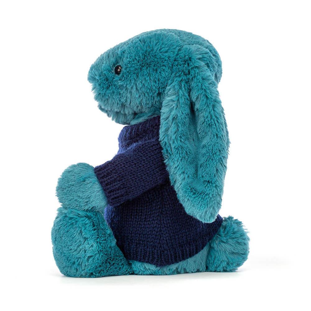 Discover Jellycat Bashful Mineral Bunny with Personalised Navy Jumper 31cm x 12cm x 9cm Azules | México  9853EPOCG