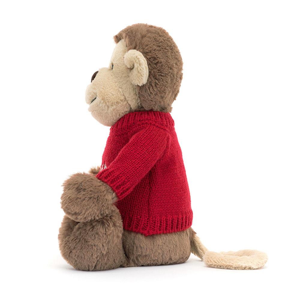 Discover Jellycat Bashful Monkey with Personalised Jumper 31cm x 12cm x 9cm Marrom | México  4831EGRMX