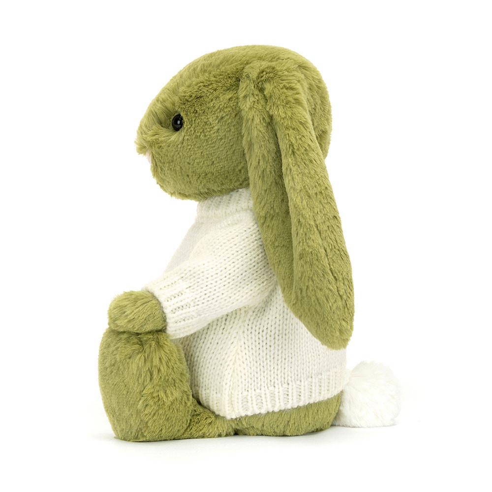 Discover Jellycat Bashful Moss Bunny with Personalised Cream Jumper 31cm x 12cm x 9cm Verdes | México  2957AFMYO
