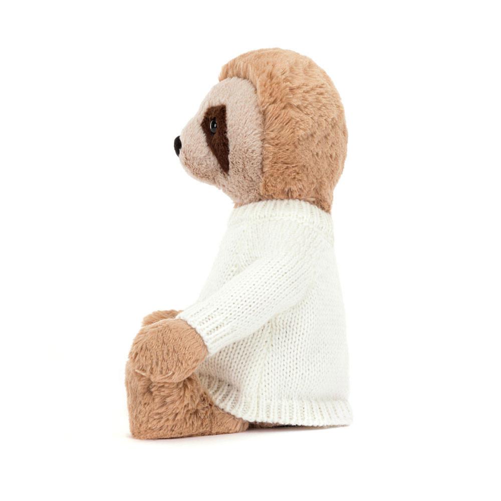 Discover Jellycat Bashful Sloth with Personalised Cream Jumper 28cm x 10cm x 7cm Beige | México  1378JZCNF