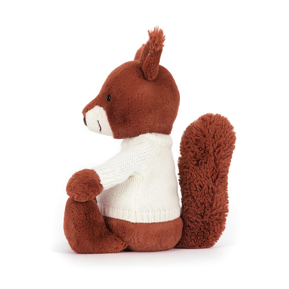 Discover Jellycat Bashful Squirrel with Personalised Cream Jumper 31cm x 12cm x 9cm Rojos | México  7056YOJKS