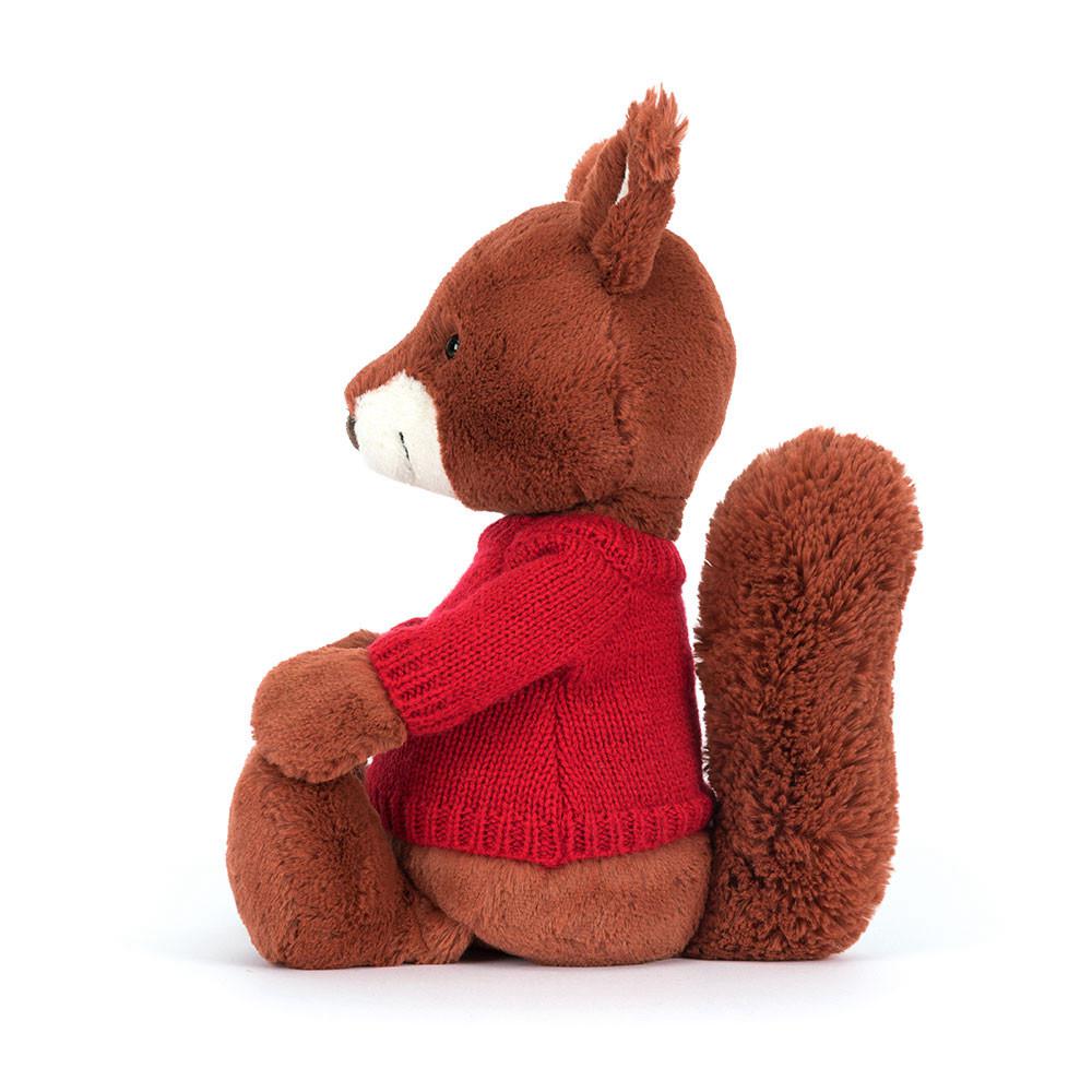 Discover Jellycat Bashful Squirrel with Personalised Jumper 31cm x 12cm x 9cm Rojos | México  4937UKMEJ