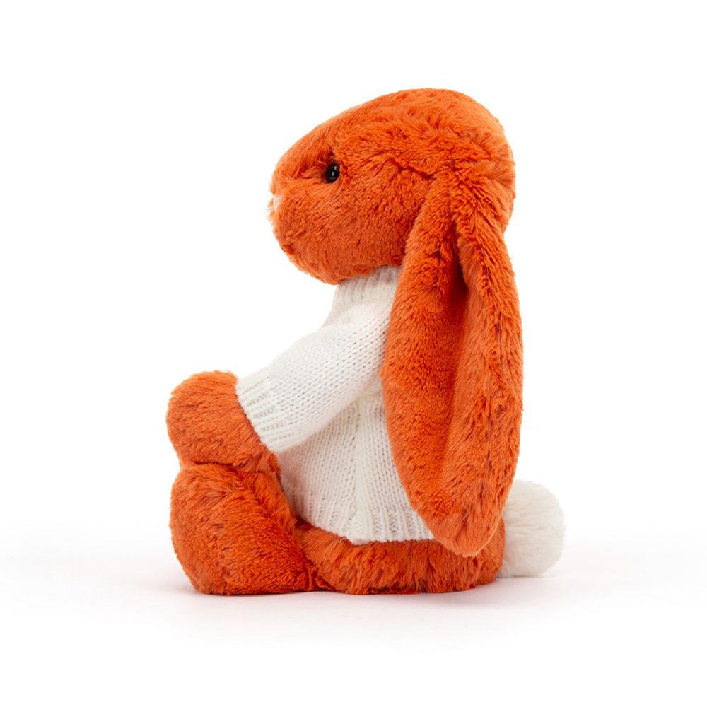 Discover Jellycat Bashful Tangerine Bunny with Personalised Cream Jumper 31cm x 12cm x 9cm Naranjas | México  6130SFQLO