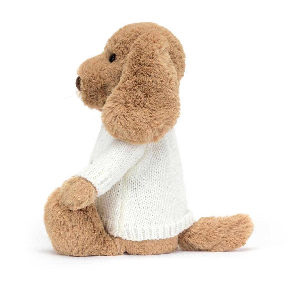 Discover Jellycat Bashful Toffee Puppy with Personalised Cream Jumper 31cm x 12cm x 9cm Marrom | México  4308IBDFJ