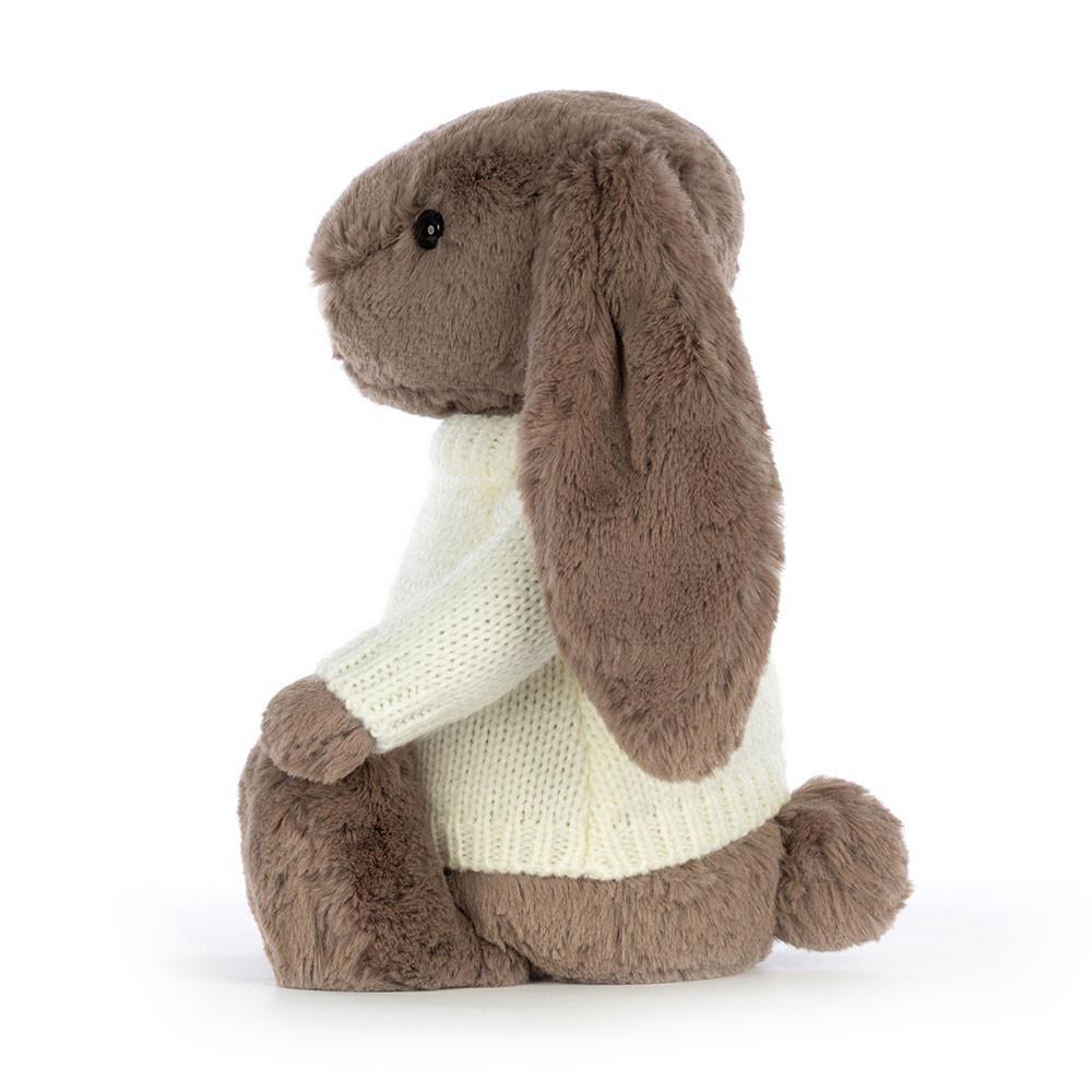 Discover Jellycat Bashful Truffle Bunny with Personalised Cream Jumper 31cm x 12cm x 9cm Marrom | México  5273DTMGI