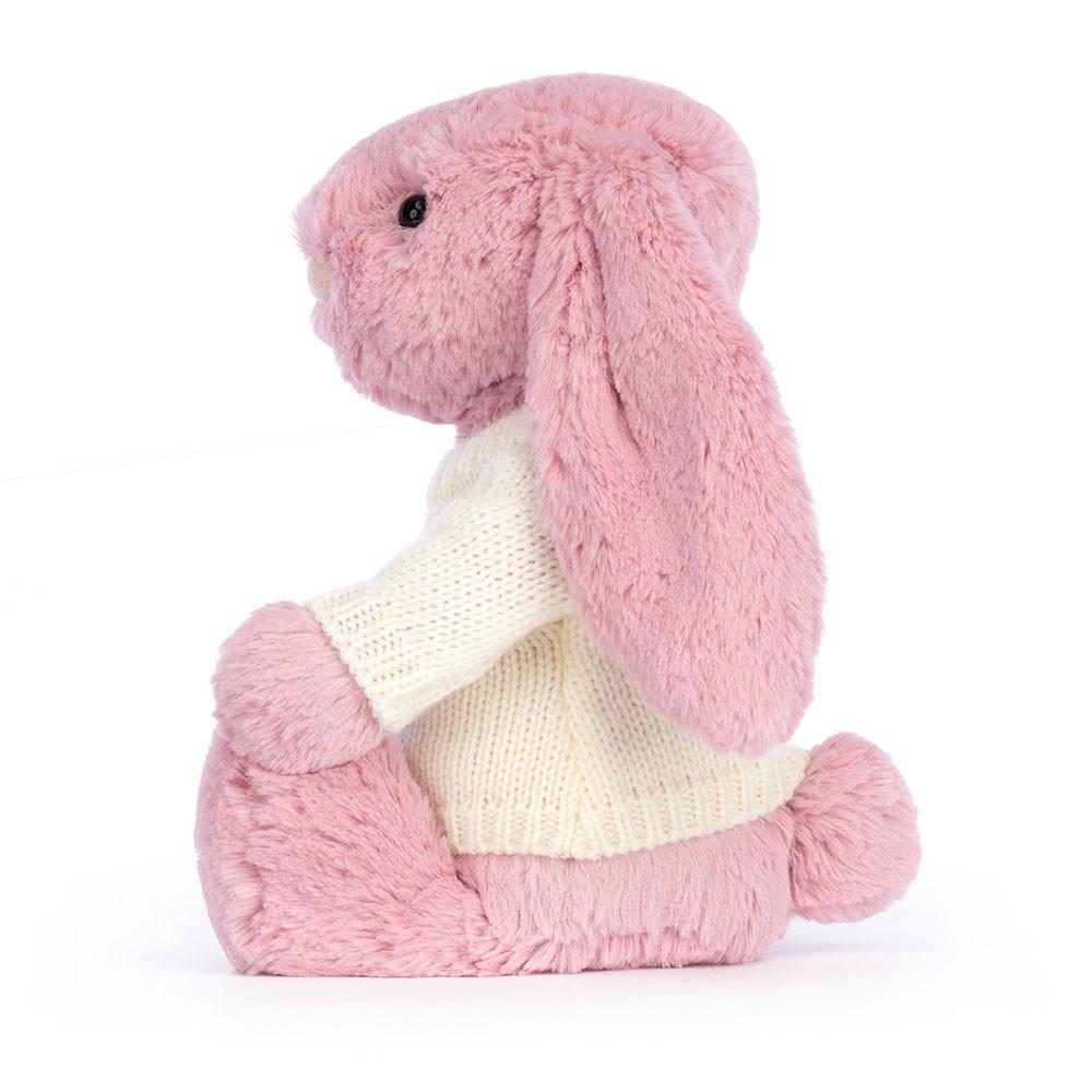 Discover Jellycat Bashful Tulip Bunny with Personalised Cream Jumper 31cm x 12cm x 9cm Rosas | México  1085DVBMC