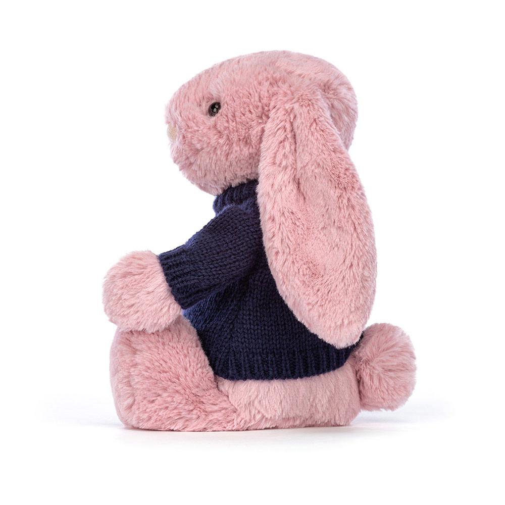 Discover Jellycat Bashful Tulip Bunny with Personalised Navy Jumper 31cm x 12cm x 9cm Rosas | México  1248JZNIK