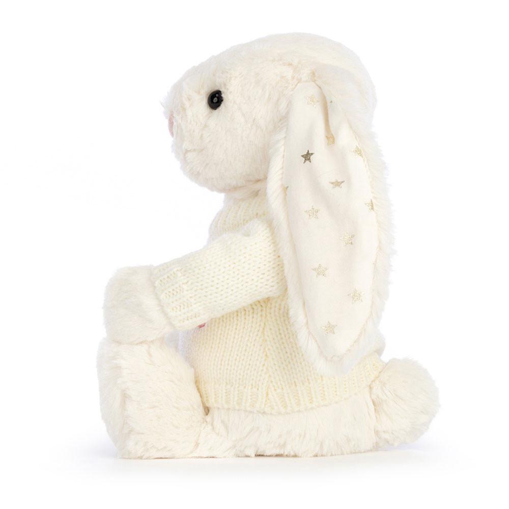 Discover Jellycat Bashful Twinkle Bunny with Personalised Cream Jumper 31cm x 12cm x 9cm Blancos | México  1624LVESY