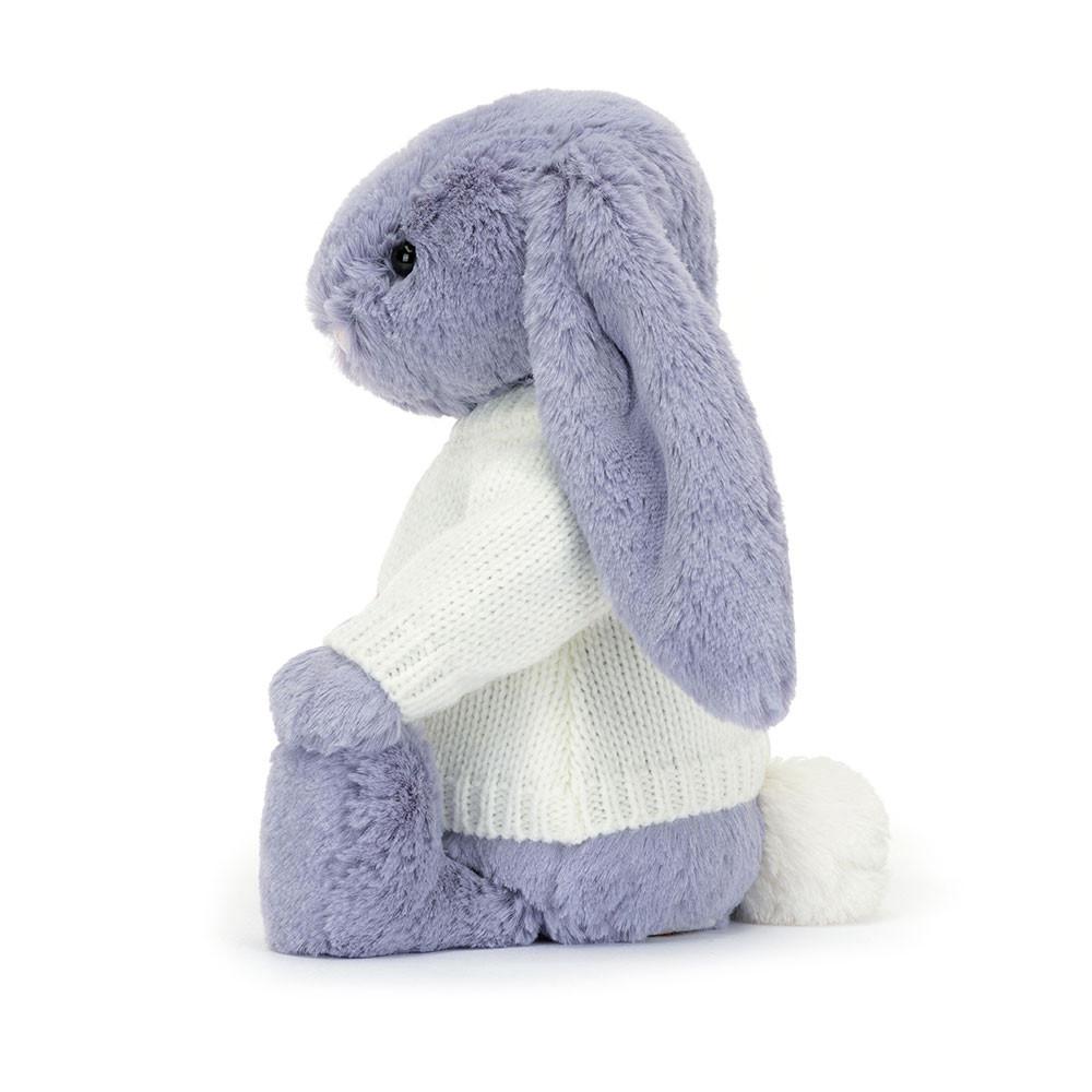 Discover Jellycat Bashful Viola Bunny with Personalised Cream Jumper 31cm x 12cm x 9cm Morados | México  8425WHUXI