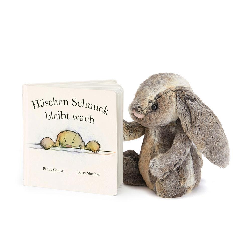 Discover Jellycat Haschen Schnuck Bleibt Wach Buch & Bashful Cottontail Bunny Medium Marrom | México  9406FECZS