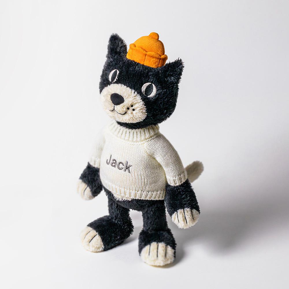 Discover Jellycat Jellycat Jack with Personalised Cream Jumper 32cm x 11cm x 9cm Negros | México  3215JKWDV