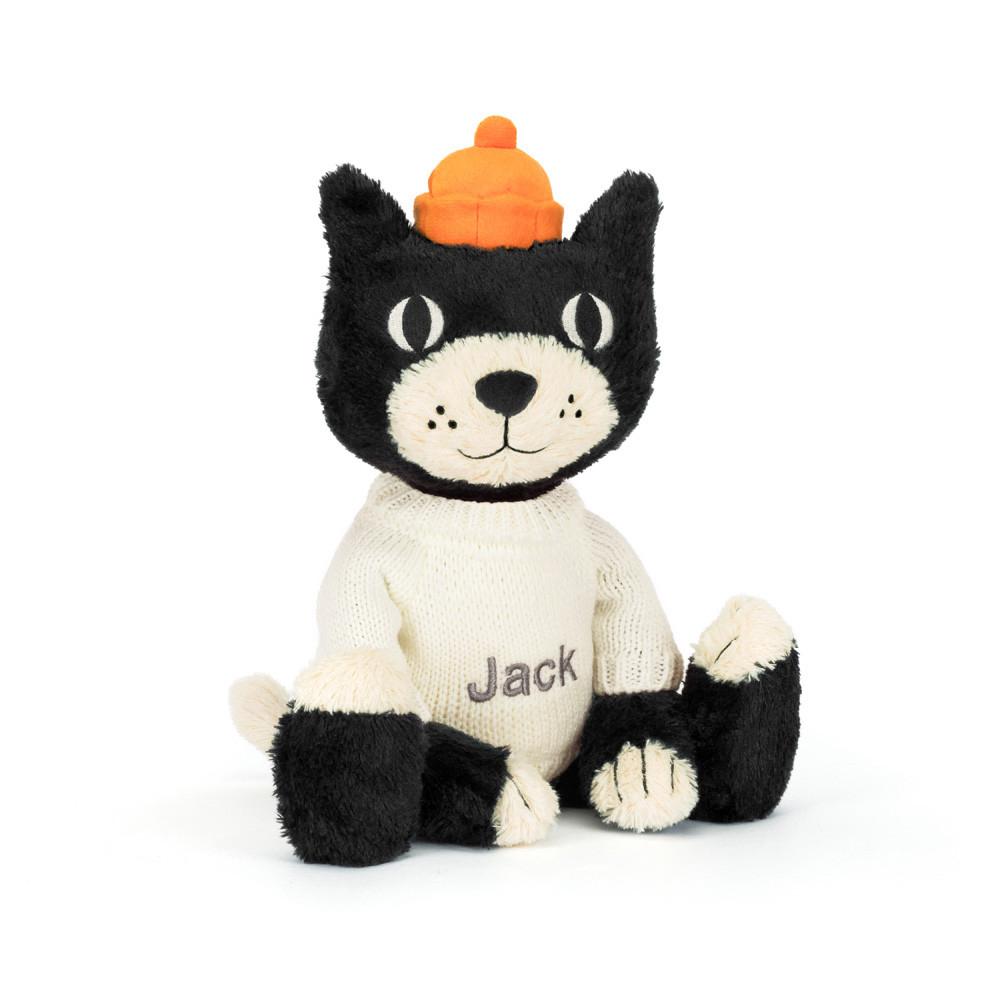 Discover Jellycat Jellycat Jack with Personalised Cream Jumper 32cm x 11cm x 9cm Negros | México  3215JKWDV