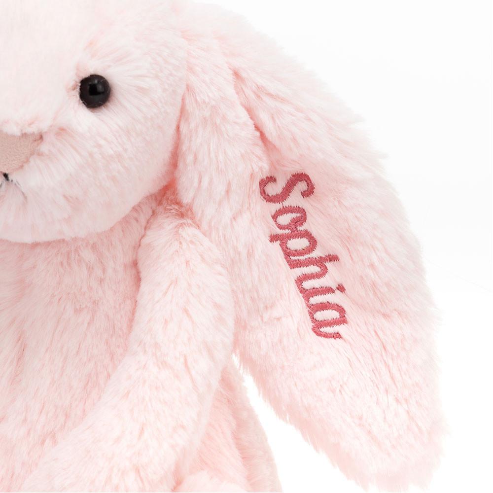Discover Jellycat Personalised Bashful Bunny Medium 31cm x 12cm x 9cm Rosas | México  7430HQMJF