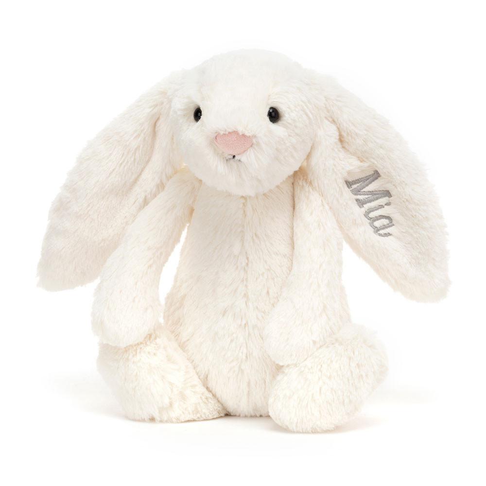 Discover Jellycat Personalised Bashful Cream Bunny Medium 31cm x 12cm x 9cm Blancos | México  6421JHIGW