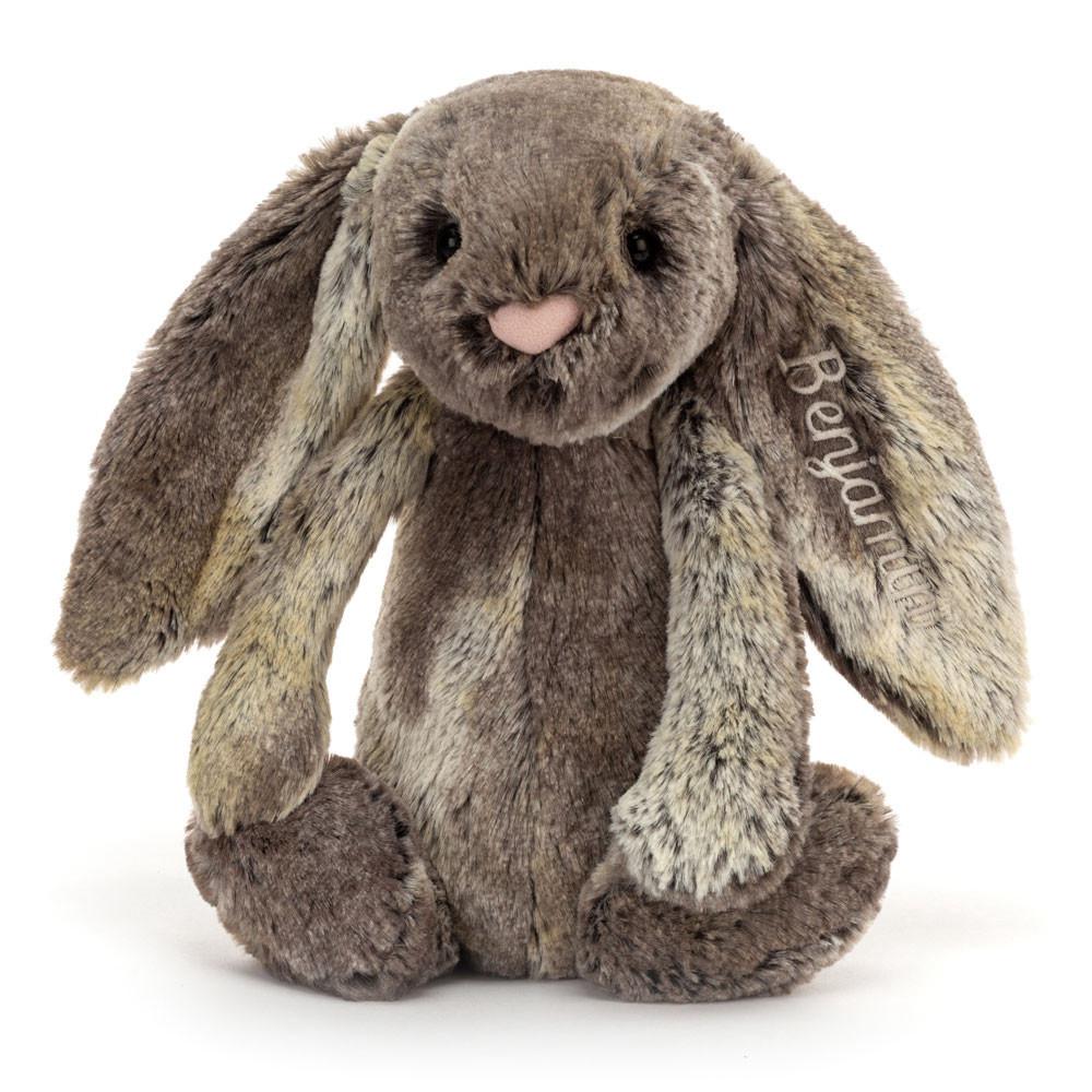 Discover Jellycat Personalised Bashful Cottontail Bunny Medium 31cm x 12cm x 9cm Marrom | México  7095ZVCDF