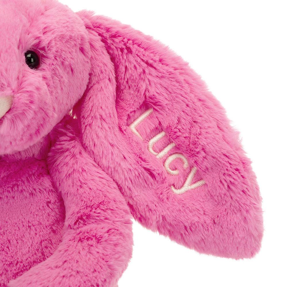 Discover Jellycat Personalised Bashful Hot Bunny Medium 31cm x 12cm x 9cm Rosas | México  4395CZFPV