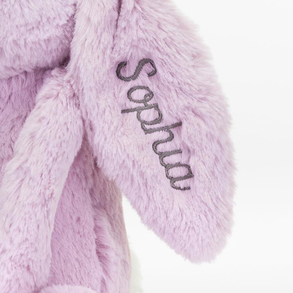 Discover Jellycat Personalised Bashful Lilac Bunny Medium 31cm x 12cm x 9cm Morados | México  9548WSKUB