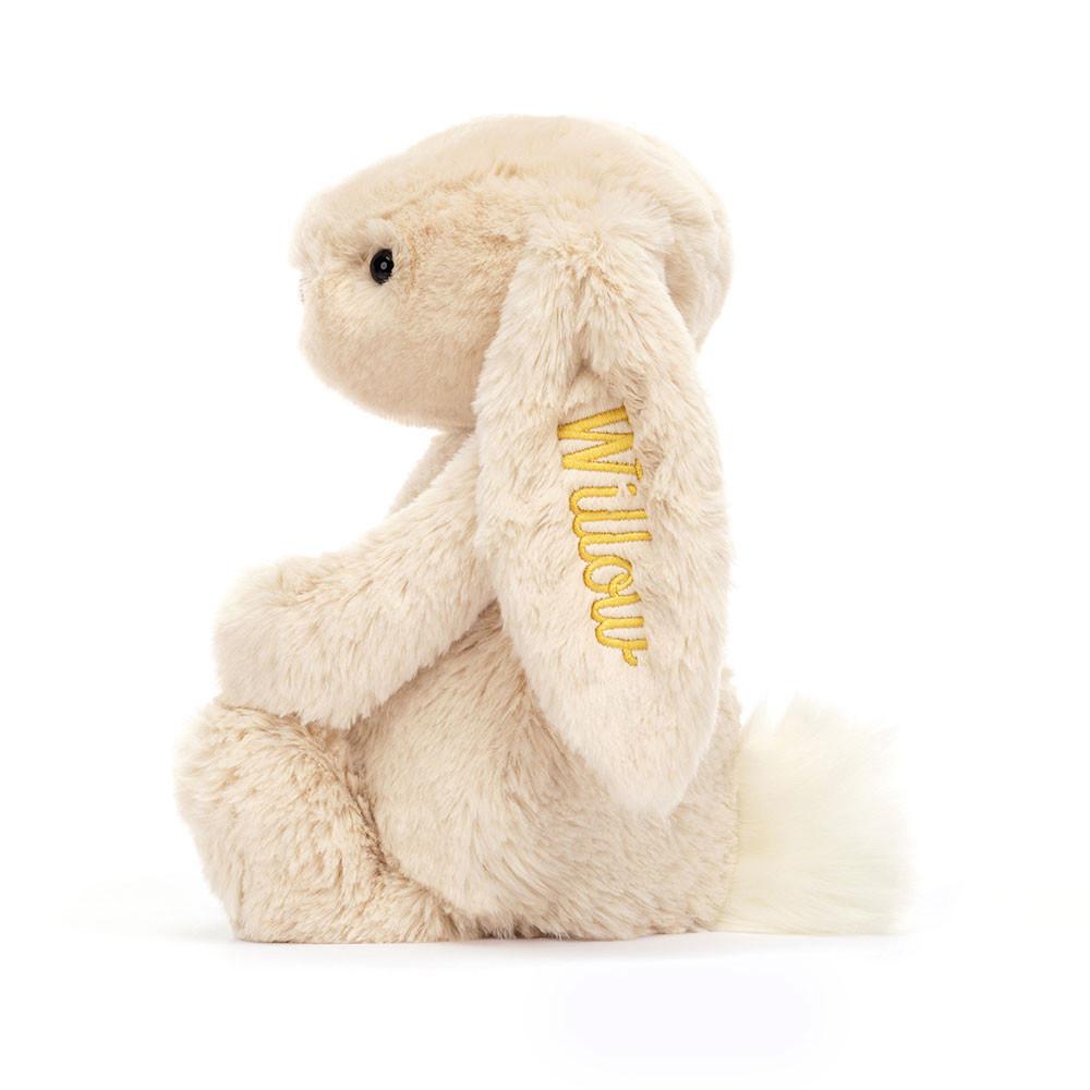 Discover Jellycat Personalised Bashful Luxe Bunny Willow Medium 31cm x 12cm x 9cm Beige | México  2618EDPHJ