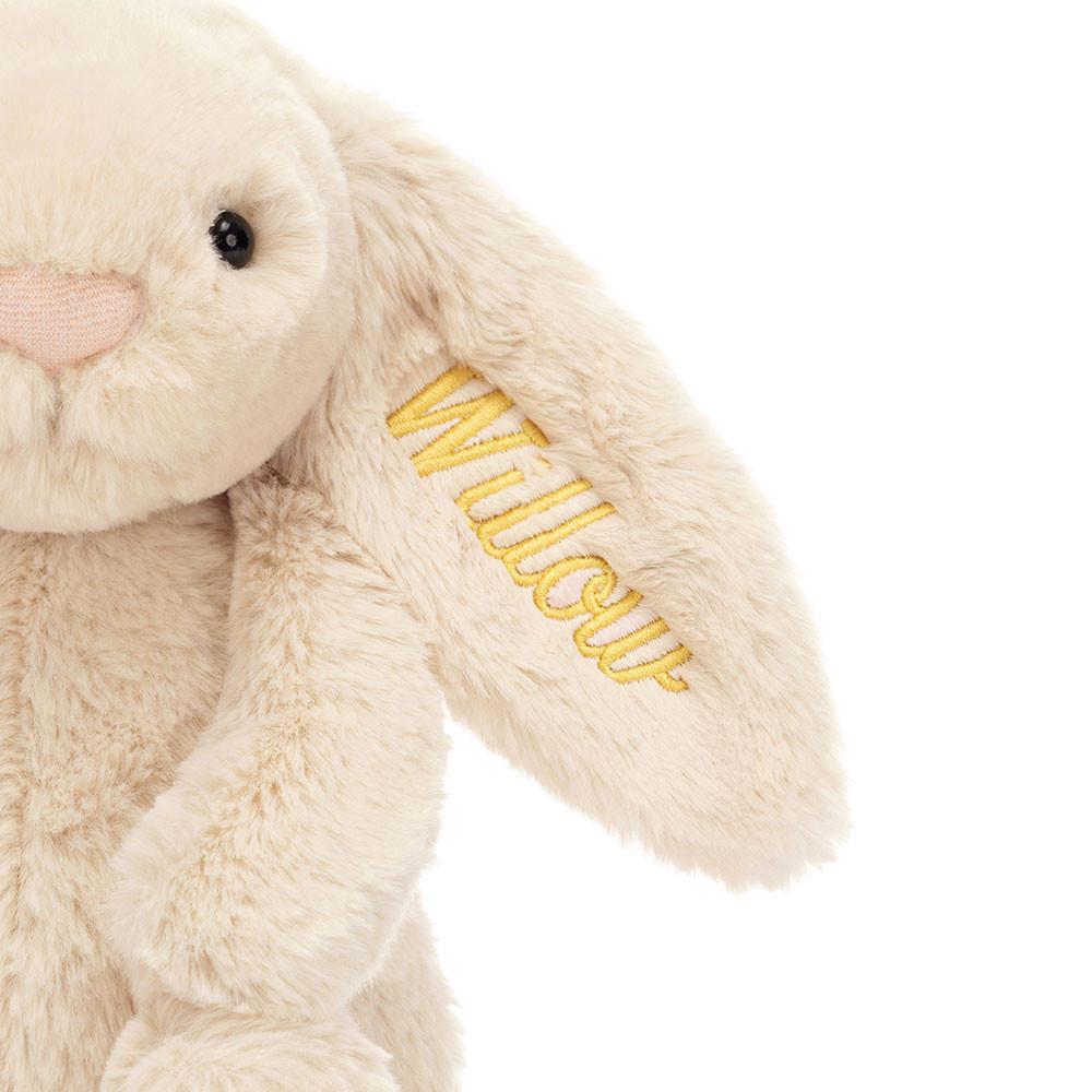 Discover Jellycat Personalised Bashful Luxe Bunny Willow Medium 31cm x 12cm x 9cm Beige | México  2618EDPHJ