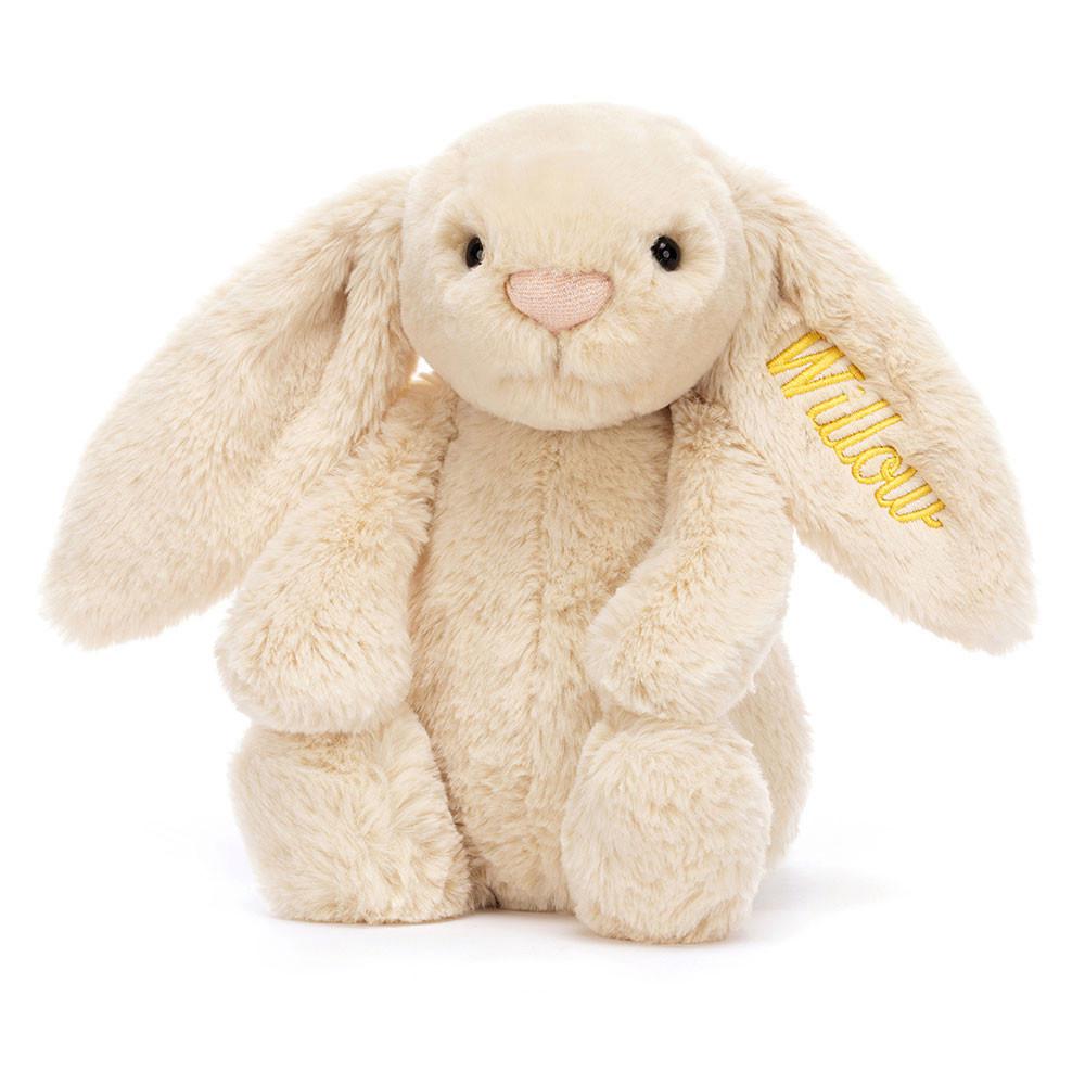 Discover Jellycat Personalised Bashful Luxe Bunny Willow Medium 31cm x 12cm x 9cm Beige | México  2618EDPHJ