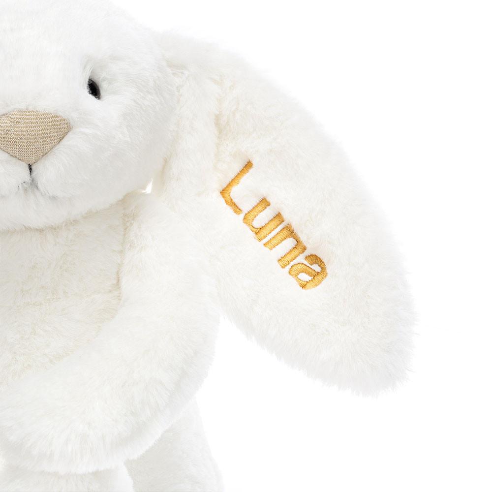 Discover Jellycat Personalised Bashful Luxe Bunny Luna Medium 51cm x 21cm x 12cm Blancos | México  2051UVCLZ