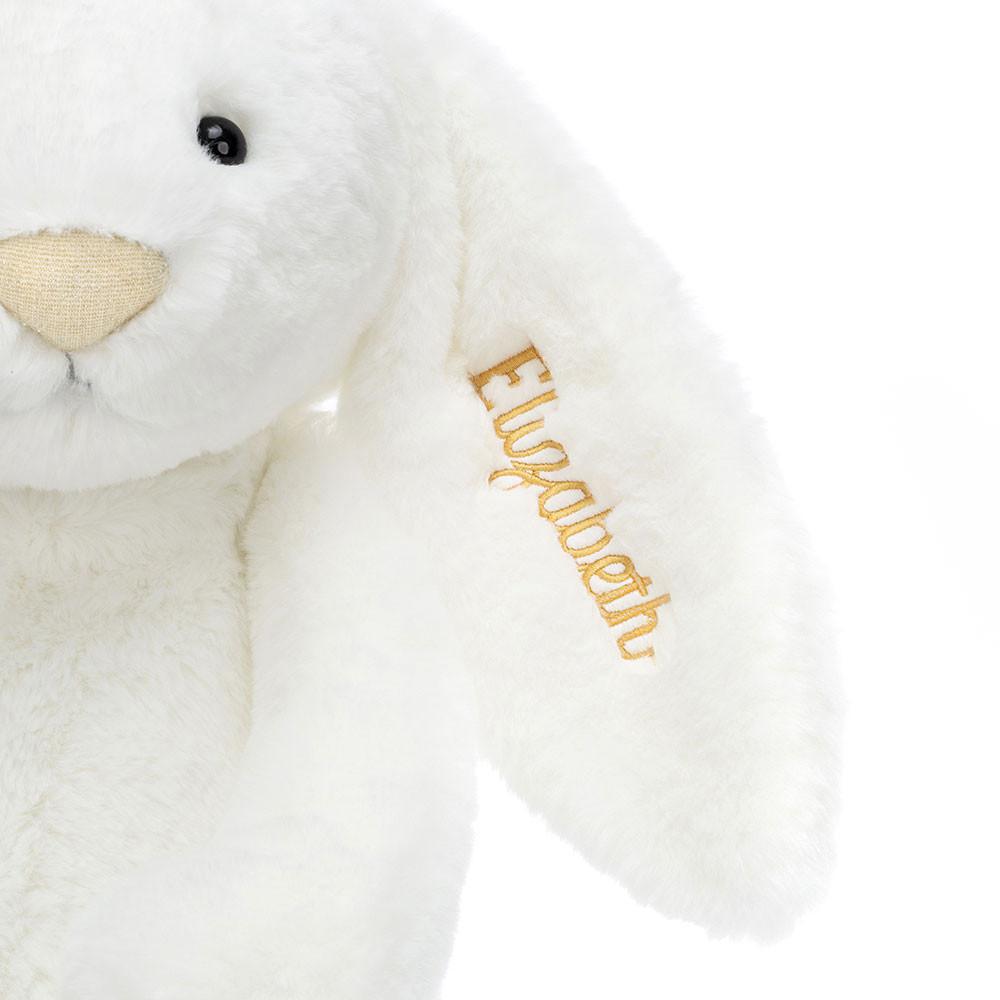 Discover Jellycat Personalised Bashful Luxe Bunny Luna Huge 51cm x 21cm x 12cm Blancos | México  0465HVDUG