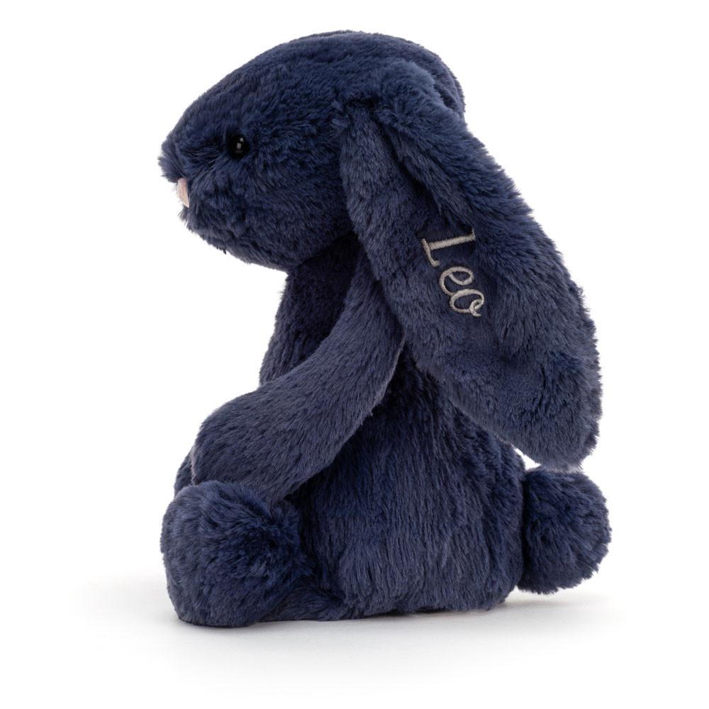 Discover Jellycat Personalised Bashful Navy Bunny Medium 31cm x 12cm x 9cm Azules | México  9314IMAPQ