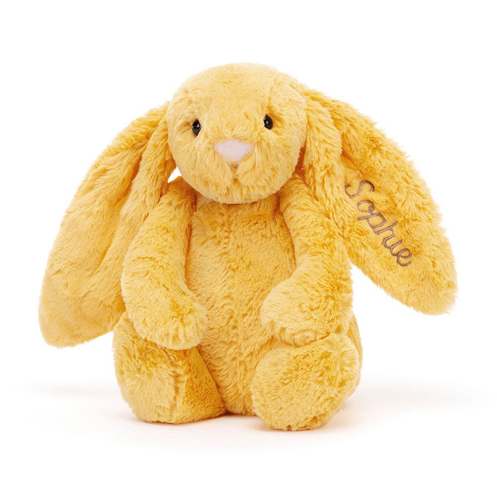 Discover Jellycat Personalised Bashful Sunshine Bunny Medium 31cm x 12cm x 9cm Amarillos | México  5148GRJTU