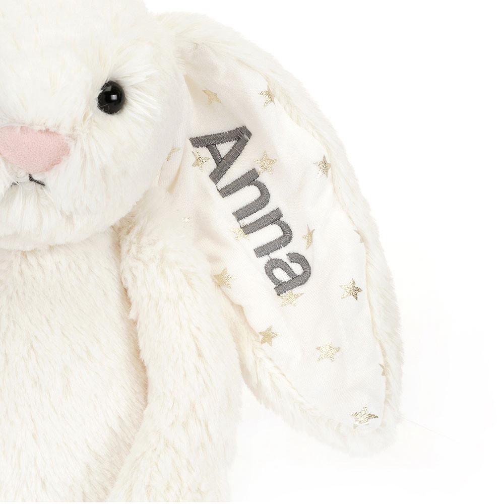 Discover Jellycat Personalised Bashful Twinkle Bunny Medium 31cm x 12cm x 9cm Blancos | México  6913QFYXO