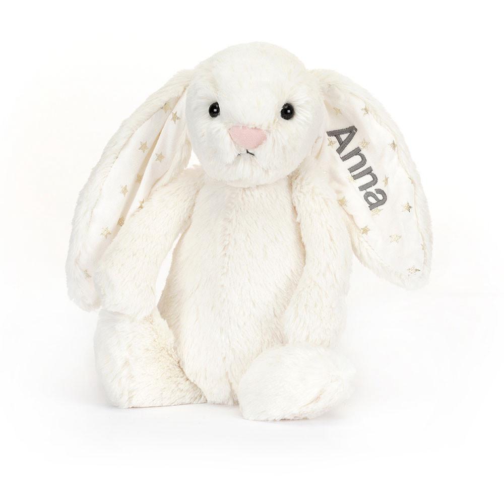 Discover Jellycat Personalised Bashful Twinkle Bunny Medium 31cm x 12cm x 9cm Blancos | México  6913QFYXO