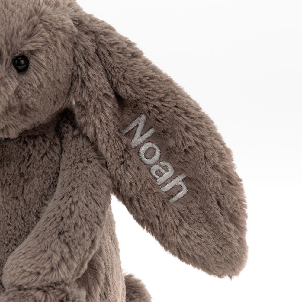 Discover Jellycat Personalised Bashful Truffle Bunny Medium 31cm x 12cm x 9cm Marrom | México  3215HOIKE