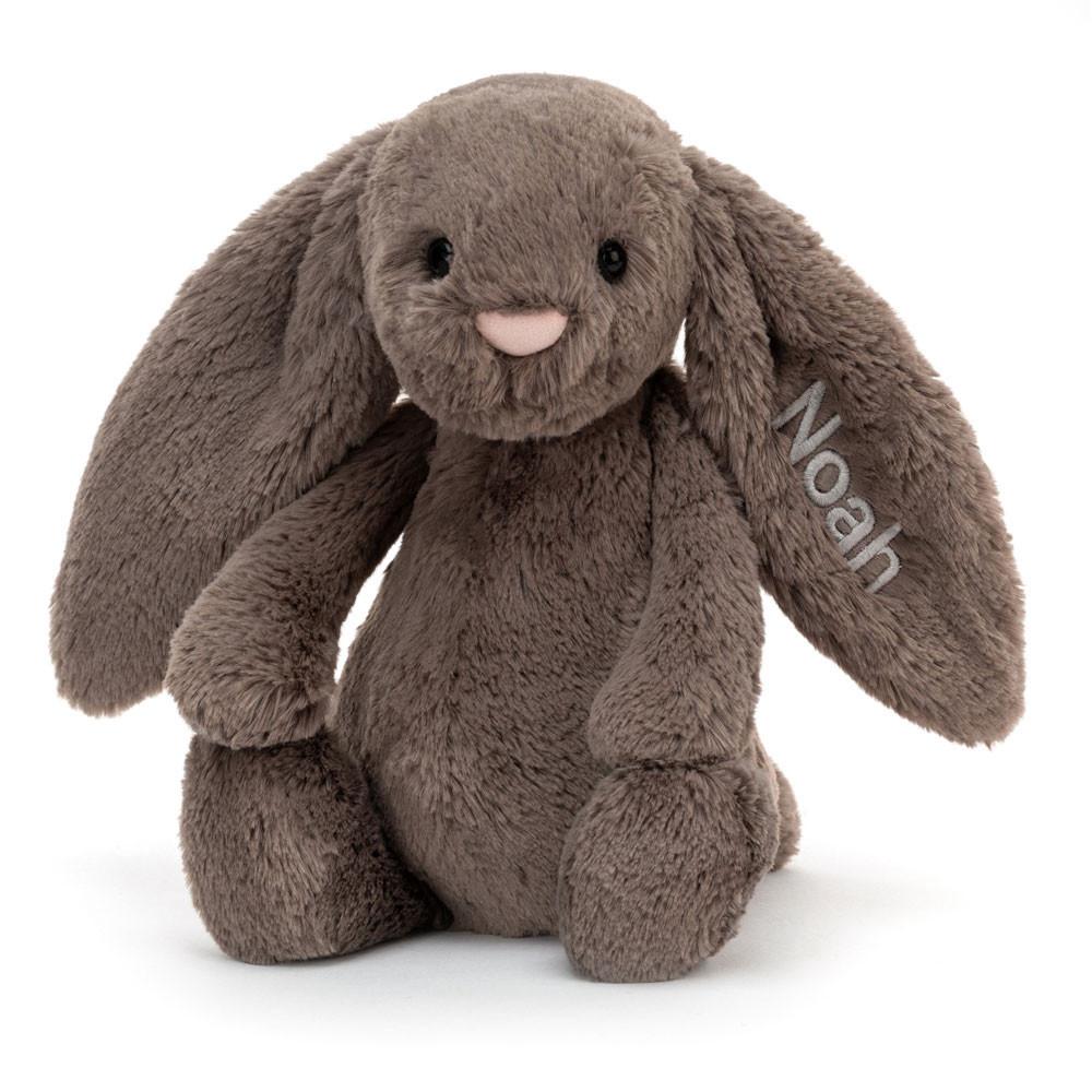Discover Jellycat Personalised Bashful Truffle Bunny Medium 31cm x 12cm x 9cm Marrom | México  3215HOIKE