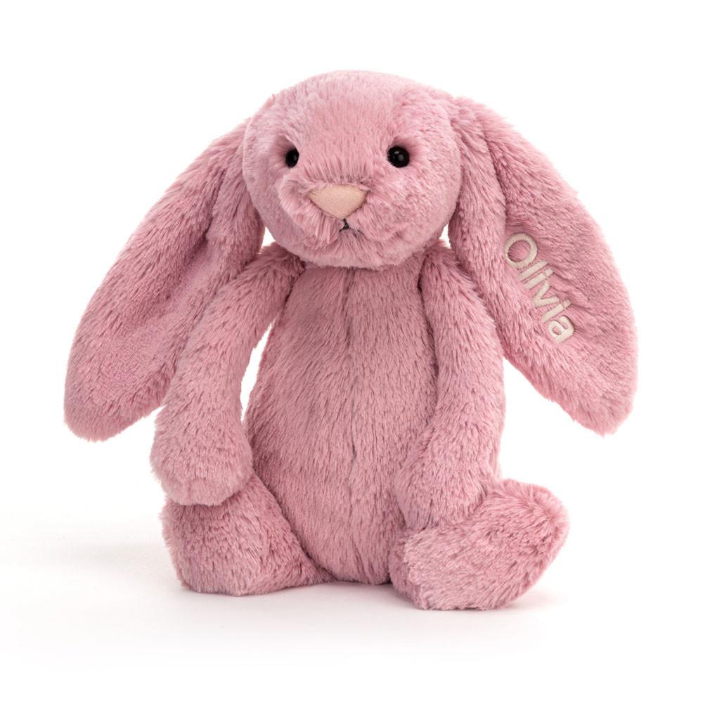 Discover Jellycat Personalised Bashful Tulip Bunny Medium 31cm x 12cm x 9cm Rosas | México  3420VTBRC