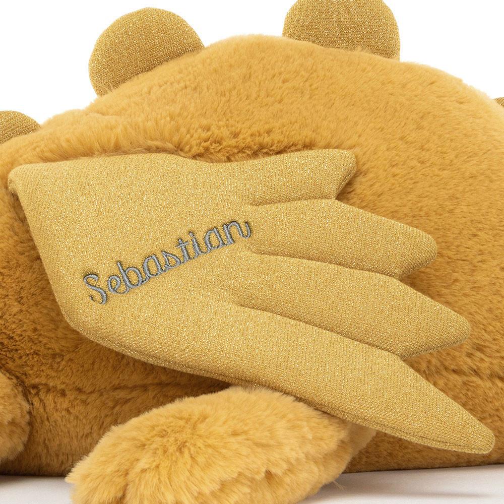 Discover Jellycat Personalised Golden Dragon Huge 19cm x 20cm x 66cm Amarillos | México  0739PMIJL