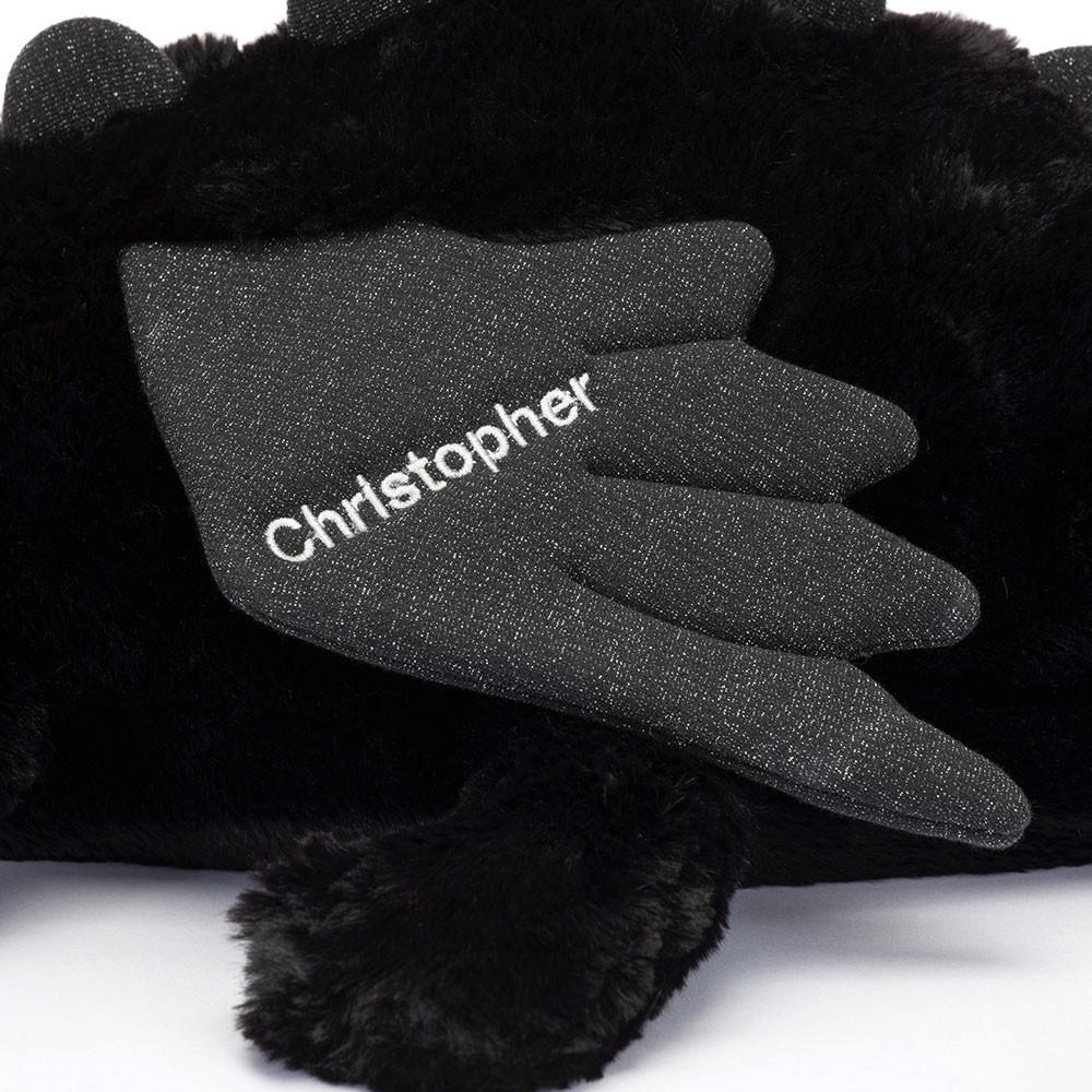 Discover Jellycat Personalised Onyx Dragon Huge 19cm x 20cm x 66cm Negros | México  2871KJYHD