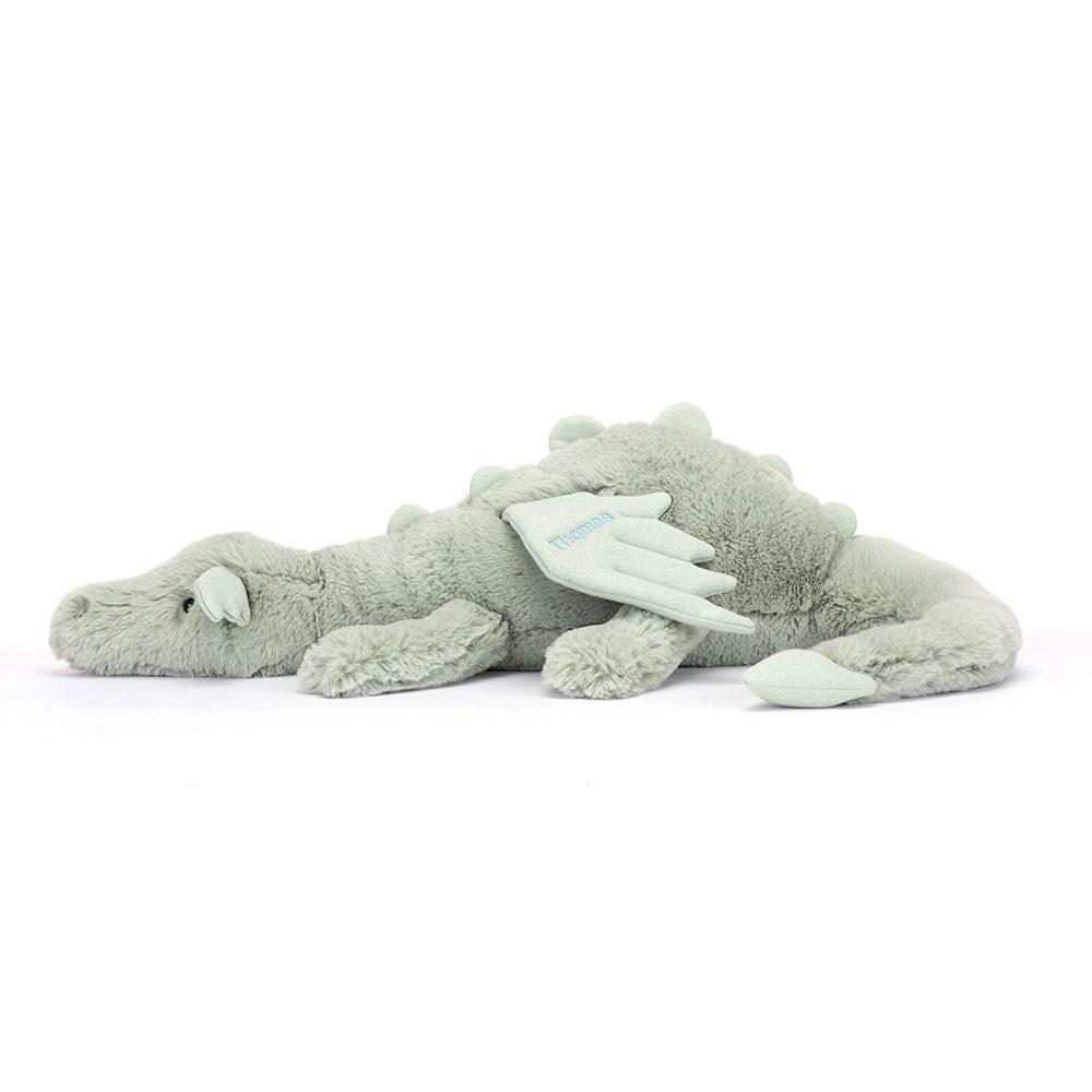 Discover Jellycat Personalised Sage Dragon Huge 19cm x 20cm x 66cm Verdes | México  5634ZEDMA
