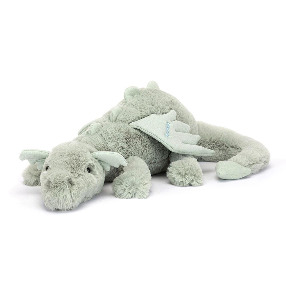 Discover Jellycat Personalised Sage Dragon Huge 19cm x 20cm x 66cm Verdes | México  5634ZEDMA