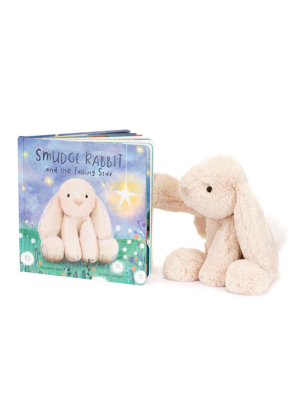 Discover Jellycat Smudge Rabbit and the Falling Star Book and Smudge Rabbit Medium Beige | México  0146RLZIT