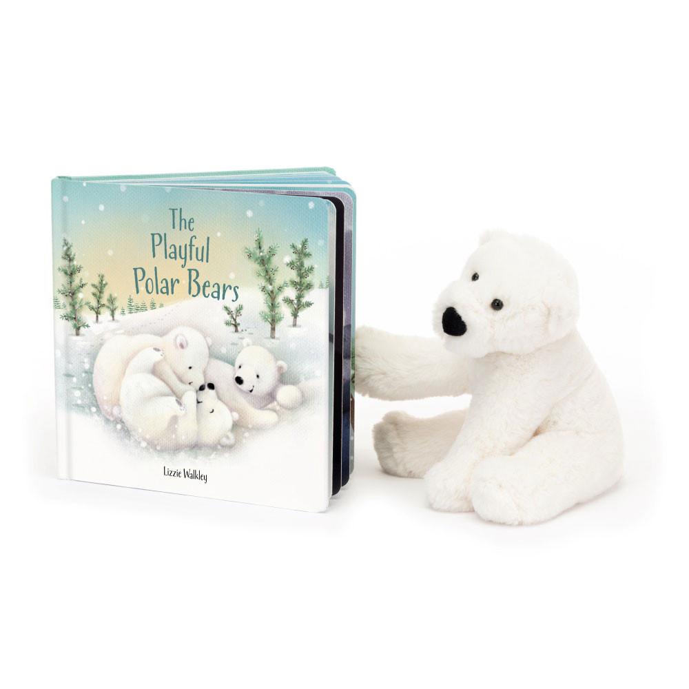 Discover Jellycat The Playful Polar Bears Book and Perry Polar Bear Small Blancos | México  7968XNKQE